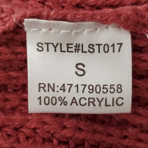 Knit Sweater, Cropped, Marsala/Pink, Size S - Picture 9 of 9